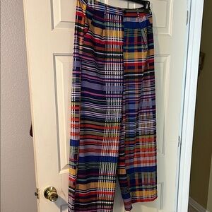 SHEIN Multicolor Plaid Pants